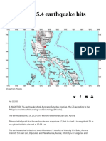 Magnitude 5.4 Earthquake Hits Aurora - SUNSTAR