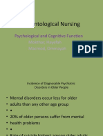 Gerontological Nursing: Psychological and Cognitive Function