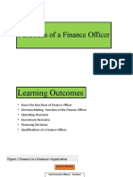 Function of Finance Officer