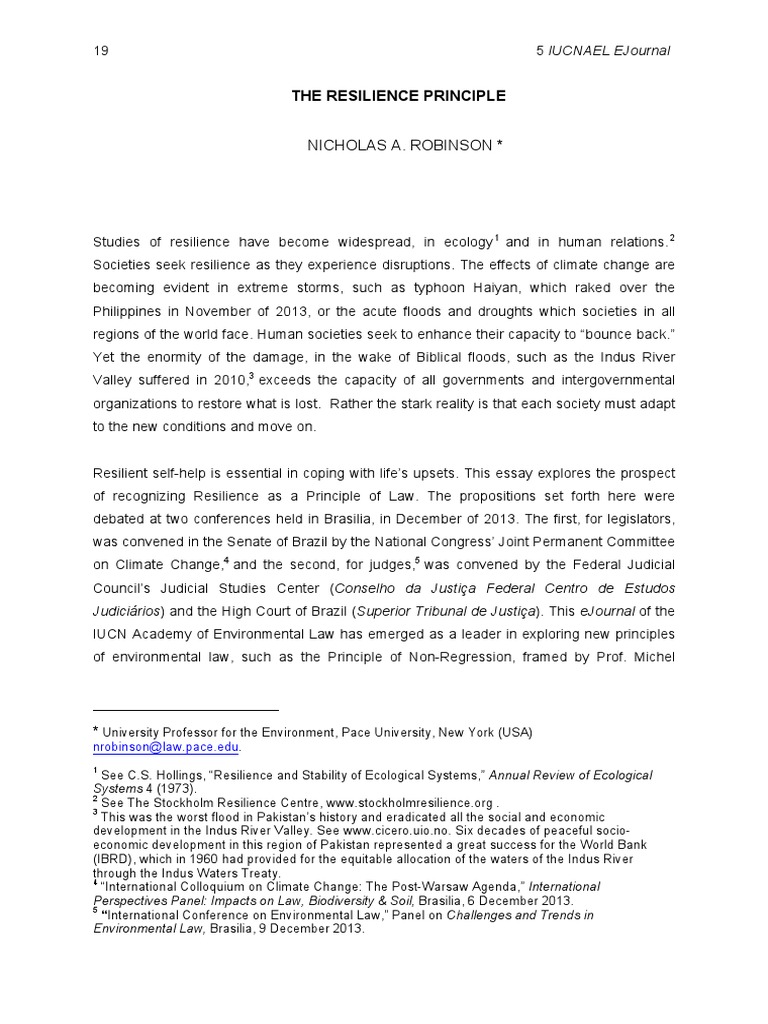 Understanding the Resilience Principle | PDF | Ecological Resilience ...
