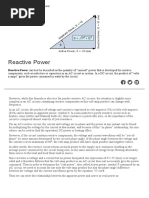 Reactive Power Compensation of Reactive Components