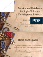 Metrics and Databases for Agile Software Development Projects