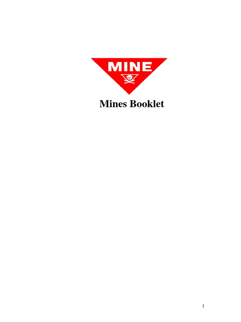 Mines Booklet | PDF | Fuze | Land Mine