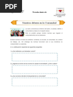 Nuestros Deberes en la Comunidad