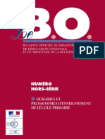 Éducation Nationale - Programmes D'enseignement de L'école Primaire (2002)