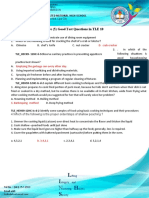 L I H S: Five (5) Good Test Questions in TLE 10