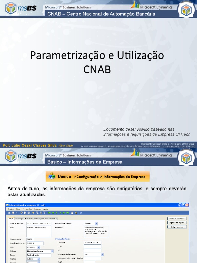 Guia de Configuração CNAB para Pagamentos | PDF | Conta de transação ...