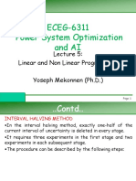 ECEG-6311 Power System Optimization and AI: Linear and Non Linear Programming Yoseph Mekonnen (PH.D.)