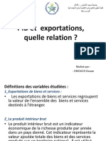 PIB Et Exportations, Quelle Relation