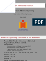 Ph.D. Admissions Brochure: Department of Electrical Engineering