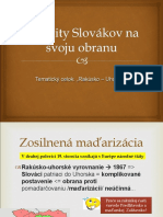 Aktivity Slovákov Na Svoju Obranu