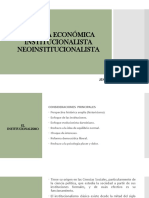 Pensamiento Económico - Escuela Institucionalista y Neoinstitucionalista