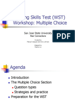 Writing Skills Test (WST) Workshop: Multiple Choice: San Jose State University