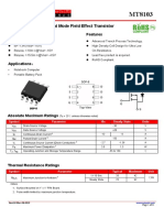 P-Channel Enhancement Mode Field Effect Transistor: Features Product Summary