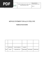 MS For Alloy Steel Pipe Fabrication