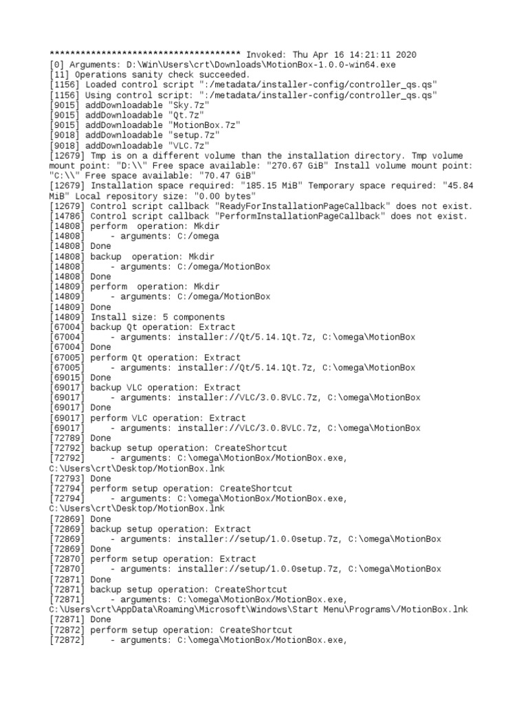 Installation Log PDF Computing Platforms Microsoft Windows