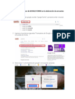 Tutorial para El Uso de GOOGLE FORMS en La Elaboración de Encuestas