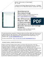 Developmental Neuropsychology: To Cite This Article: Jonathan E. Roberts & Martha Ann Bell (2000) Sex Differences On