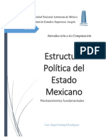 Ejercico Word. Estructura Política Del Estado Mexicano