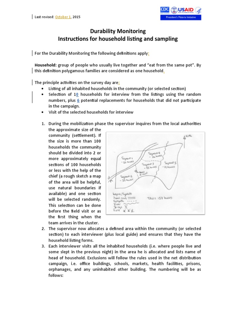 2f.i. Household Sampling Instructions | PDF | Sampling (Statistics ...