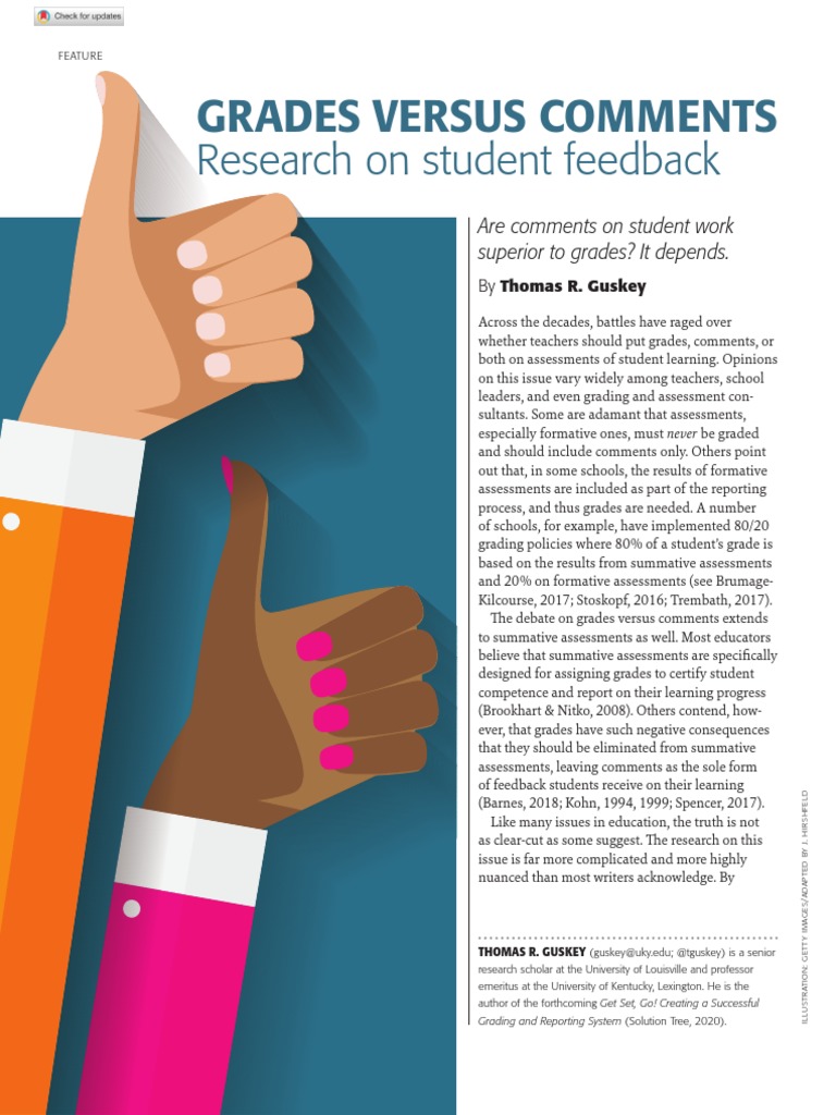 Educators' Guide: Grades vs. Comments | PDF | Educational Assessment ...
