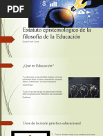 Estatuto Epistemológico de La Filosofía de La Educación