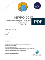 HIPPO 2017: 5 International English Language Competition