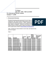 End of Sale (EOS) Notice Steelhead ® Models 520, 1020, 1520 and 2020 For Internal and Partner Release October 7, 2008