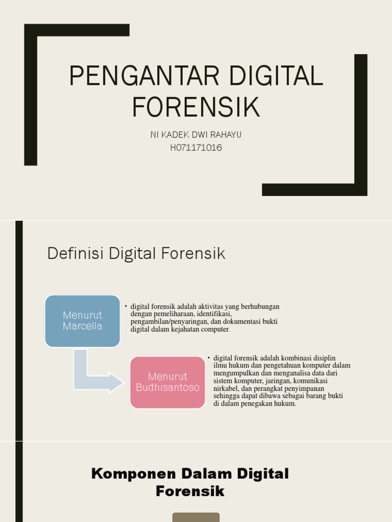 Pengantar Digital Forensik dan Tahapannya | PDF