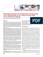 Relationship Between The Occlusal Plane Corresponding To The Lateral Borders of The Tongue and Ala-Tragus Line in Edentulous Patients