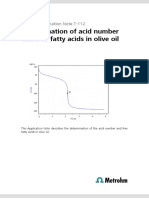 Determination of Acid Number and Free Fatty Acids in Olive Oil