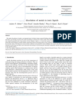 Anodic dissolution of metals in ionic liquids