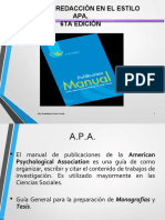 Guía A La Redacción en El Estilo Apa, 6ta Edición: 1 Ma, Guadalupe Castro Curiel