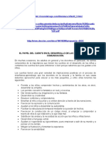 El Papel Del Cuento en El Desarrollo de Las Habilidades de Comunicación