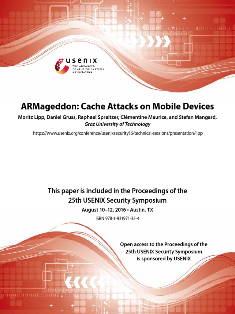 Armageddon: Cache Attacks On Mobile Devices | PDF | Cpu Cache | Arm ...