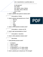 Questôes Sobre Sitema Solar Dia e Noite PDF