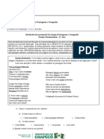 Atividade À Distancia de 13 A 19 de Maio Português e Geografia 3 Ano