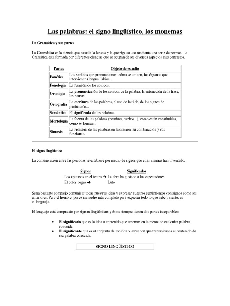 Qué Son Las Palabras | PDF | Palabra | Numero Gramatical