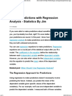 Making Predictions With Regression Analysis - Statistical Analysis