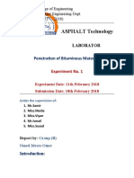 ASPHALT Technology: Penetration of Bituminous Materials