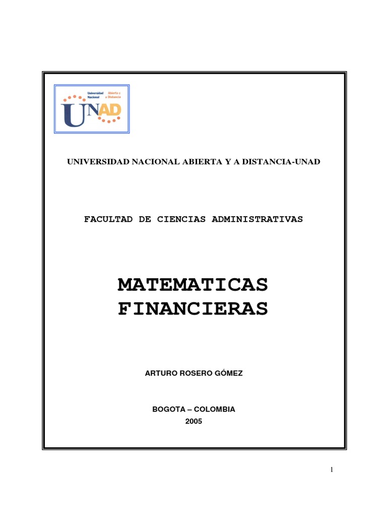 Modulo Matematicas Financieras PDF | PDF | Interés | Tasas de interés