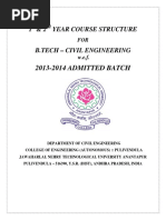 2013-2014 ADMITTED BATCH: 1 & 2 Year Course Structure