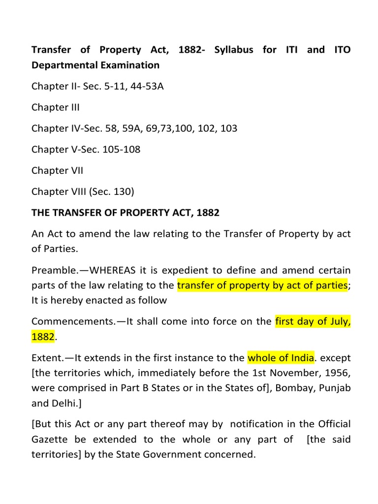 Notes On TPA PDF PDF Mortgage Law Lease