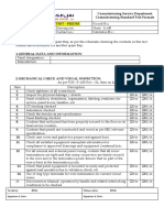 Commissioning Service Department Commissioning Standard Test Formats Description: Functional Test - Feeder