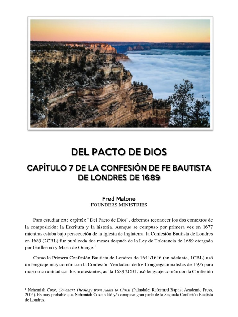 Teología del Pacto en Bautistas | PDF | Salvación | Gracia en el ...