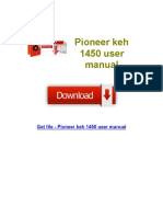 Pioneer Keh 1450 User Manual
