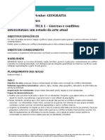 SEQUÊNCIA DIDÁTICA 1 - Guerras e Conflitos Interestatais - Um Estado Da Arte Atual