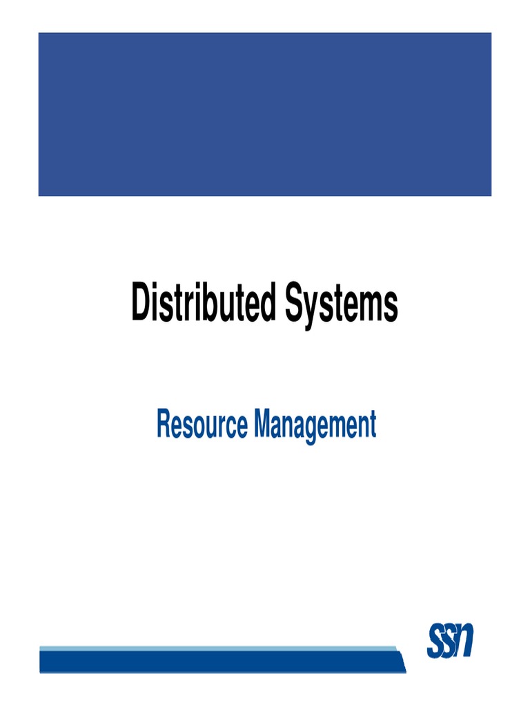 Distributed Systems: Resource Management | PDF | Load Balancing ...