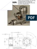 Fins Cylinder Model and Detailed Drawing