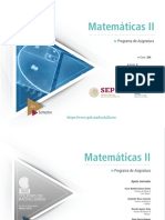 Matemáticas II: Programa de asignatura para el desarrollo de aprendizajes clave